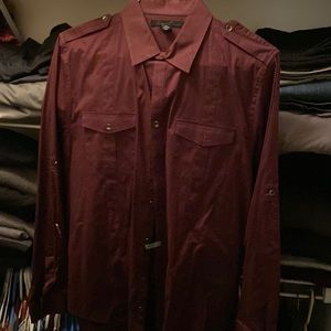 Kenneth Cole button up with lapels